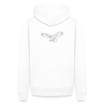 majestic eagle - Men’s Premium Organic Hoodie - white - Back - Nico (187cm)