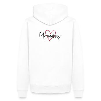 Mommy Herz Geschenk Partnerlook - Männer Premium Bio Hoodie - Weiß - Hinten - Nico (187cm)