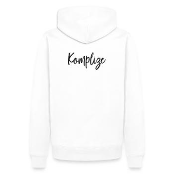 Komplize Freund Partner Geschenk - Männer Premium Bio Hoodie - Weiß - Hinten - Nico (187cm)