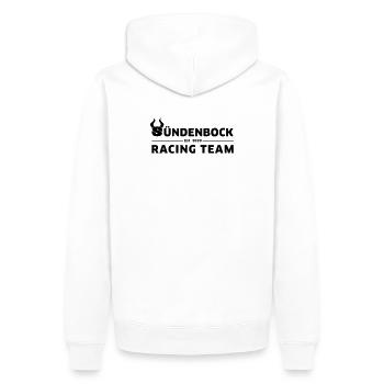 Racing Team Design GREEN - Männer Premium Bio Hoodie - Weiß - Hinten - Nico (187cm)