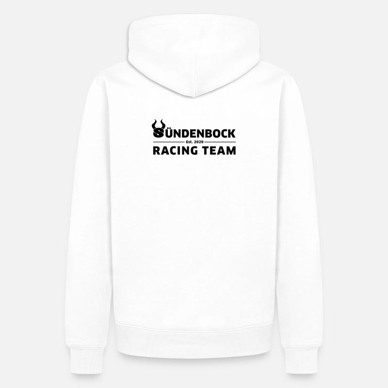 Racing Team Design GREEN - Männer Premium Bio Hoodie - Weiß