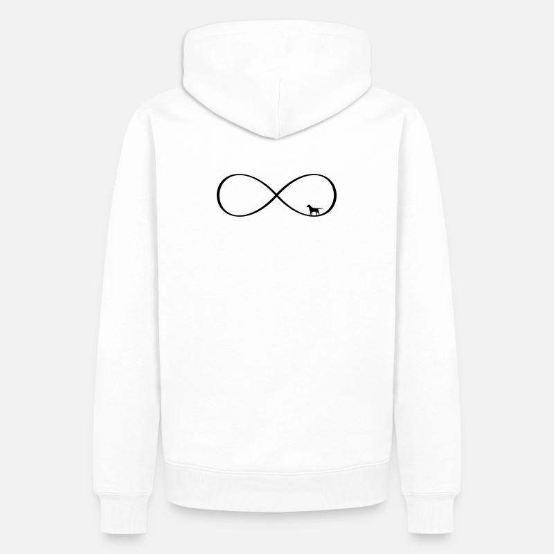 Dog Infinite Love - Conception du chien - Sweat à capuche Premium bio Homme - blanc