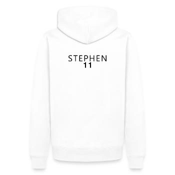 Dschungel Fan 2026  Karneval Kostüm STEPHEN Editio - Männer Premium Bio Hoodie - Weiß - Hinten - Nico (187cm)