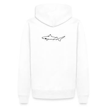 Wildlife Inspired ReefShark - Männer Premium Bio Hoodie - Weiß - Hinten - Nico (187cm)