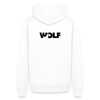 Wolf Design pour les amoureux de la nature : nature sauvage et liberté - Sweat à capuche Premium bio Homme - blanc - Dos - Nico (187cm)