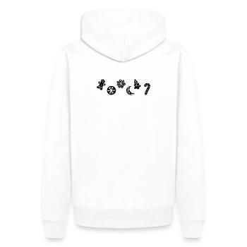 Lebkuchen Weihnachten | Gingerbread Christmas - Männer Premium Bio Hoodie - Weiß - Hinten - Nico (187cm)