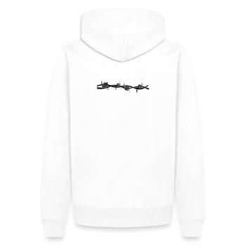 stacheldraht - Sweat à capuche Premium bio Homme - blanc - Dos - Nico (187cm)