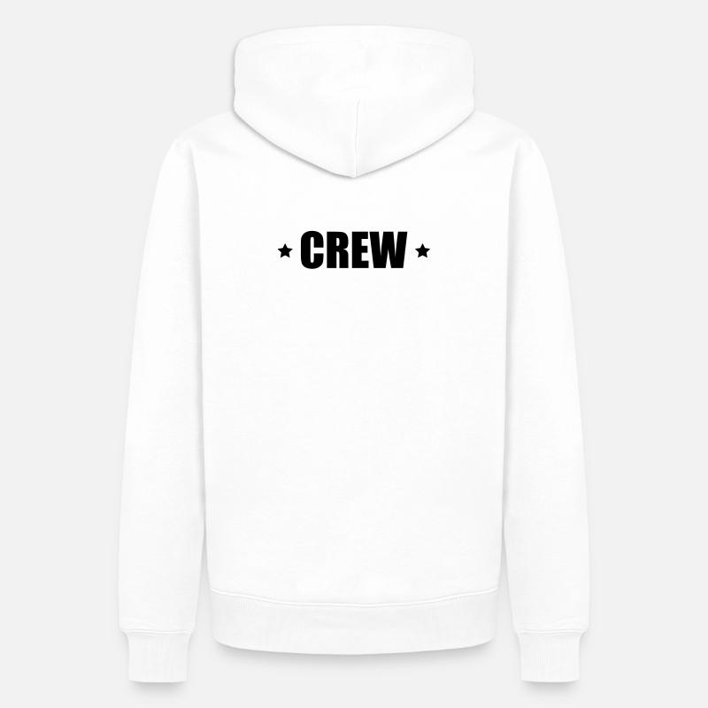 Crew mit Sterne - Männer Premium Bio Hoodie - Weiß