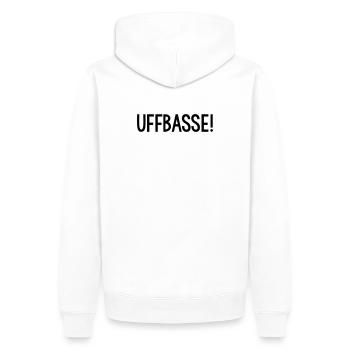 UFFBASSE Dialekt badisch - Männer Premium Bio Hoodie - Weiß - Hinten - Nico (187cm)