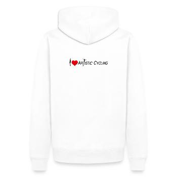 Artistic Cycling, Artistic Cycling, Indoor Cycling, I Love - Men’s Premium Organic Hoodie - white - Back - Nico (187cm)