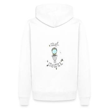 Klonokel - Männer Premium Bio Hoodie - Weiß - Hinten - Nico (187cm)