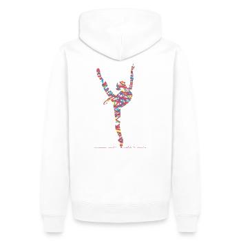 Ballet Tanzen - Männer Premium Bio Hoodie - Weiß - Hinten - Nico (187cm)