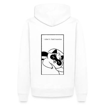 Je ne sens pas bonita - Sweat à capuche Premium bio Homme - blanc - Dos - Nico (187cm)
