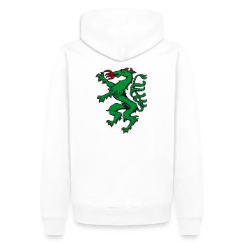 Steirischer Panther Wappen Steiermark Geschenk - Männer Premium Bio Hoodie - Weiß - Hinten - Nico (187cm)