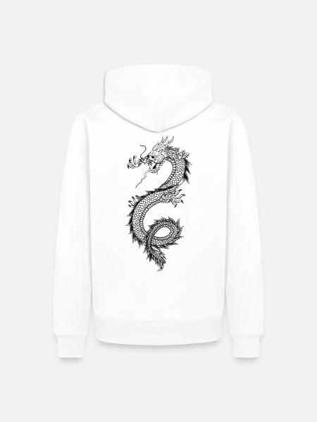 tatouage de dragon chinois de Chine - Ekologisk premiumluvtröja herr - vit