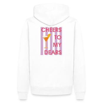 Santé à mes amours, Santé - Sweat à capuche Premium bio Homme - blanc - Dos - Nico (187cm)