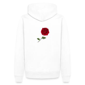 Rose - Sweat à capuche Premium bio Homme - blanc - Dos - Nico (187cm)