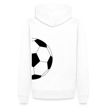 demi football - Sweat à capuche Premium bio Homme - blanc - Dos - Nico (187cm)