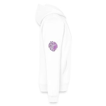 Gehirn Schmetterlinge lila Epilepsie Bewusstsein - Männer Premium Bio Hoodie - Weiß - Rechts - Nico (187cm)