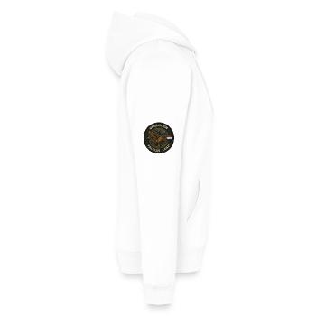 Falcon Leap Operation Patch - Men’s Premium Organic Hoodie - white - Right - Nico (187cm)