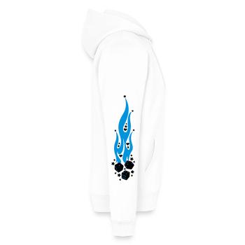 flammen - Männer Premium Bio Hoodie - Weiß - Rechts - Nico (187cm)