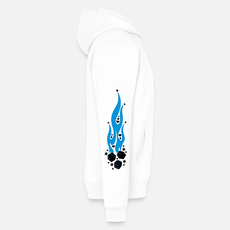 flammen - Sweat à capuche Premium bio Homme - blanc