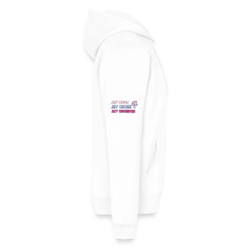 My body, my choice (Pink) - Männer Premium Bio Hoodie - Weiß - Rechts - Nico (187cm)