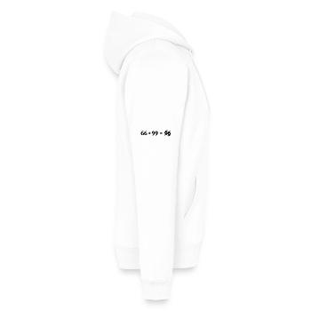 66 + 99 schwarz - Männer Premium Bio Hoodie - Weiß - Rechts - Nico (187cm)