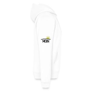 Moin Guten Morgen Sonne - Männer Premium Bio Hoodie - Weiß - Rechts - Nico (187cm)