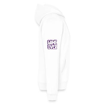 GAME OVER - Männer Premium Bio Hoodie - Weiß - Rechts - Nico (187cm)