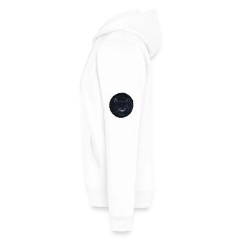 I see you - Maus - Männer Premium Bio Hoodie - Weiß - Links - Nico (187cm)