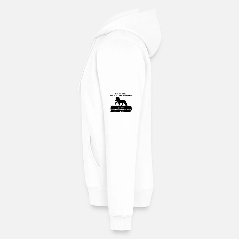 Spruch 3 mit Pferd 1 schwarz - Männer Premium Bio Hoodie - Weiß