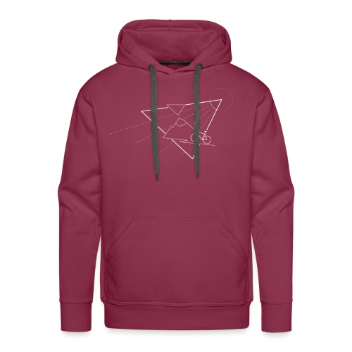 Cycling the mountains - Mannen Premium hoodie