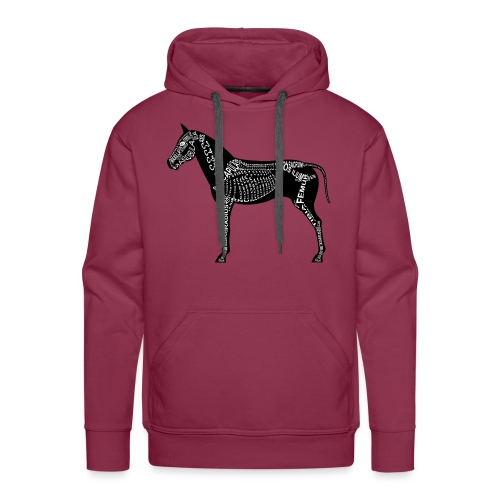 paard skelet - Mannen Premium hoodie