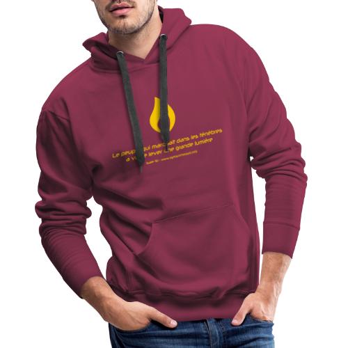 Flamme de Lights in the Dark - Sweat-shirt à capuche Premium pour hommes