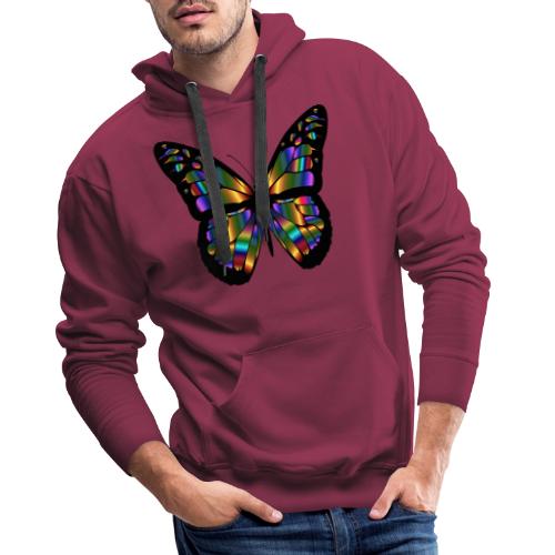 papillon design - Sweat-shirt à capuche Premium Homme