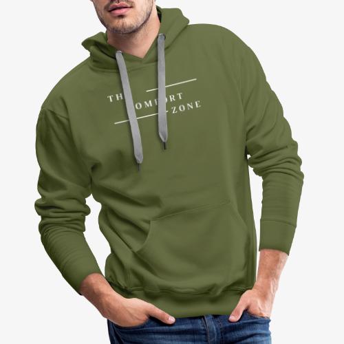 Logo wit The Comfort Zone - Mannen Premium hoodie