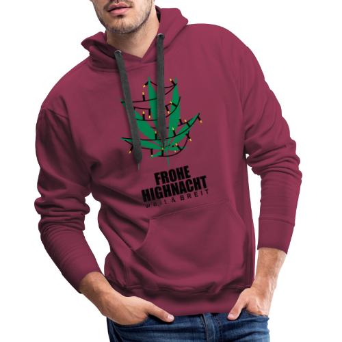 Frohe Highnacht Weihnachten Xmas Fun Hanf Cannabis - Männer Premium Hoodie