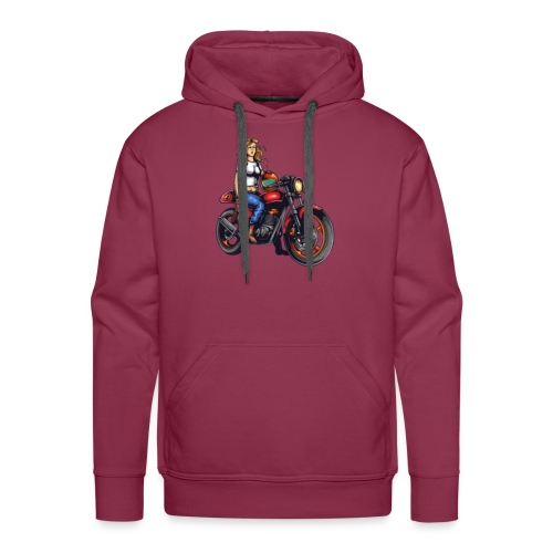 Girl on Bike - Men's Premium Hoodie