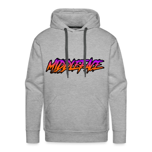Middleface Logo - Orange and Purple - Men's Premium Hoodie