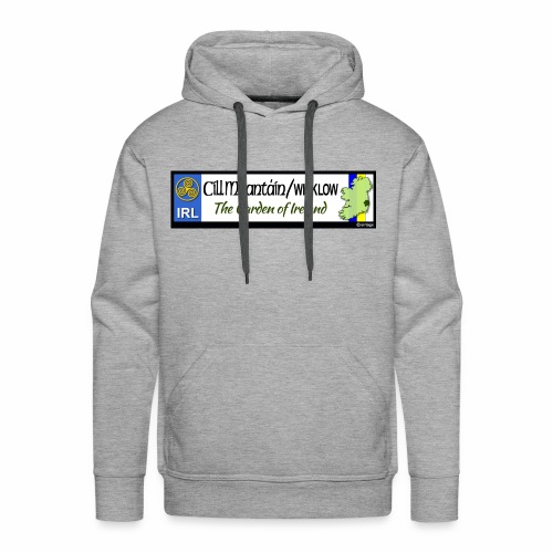WICKLOW, IRELAND: licence plate tag style decal - Men's Premium Hoodie