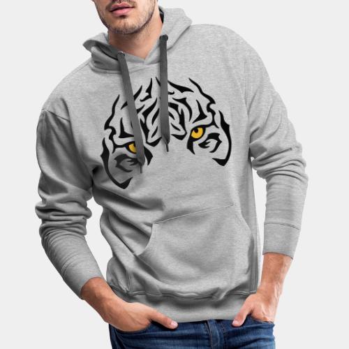 Le regard du tigre - Sweat-shirt à capuche Premium Homme