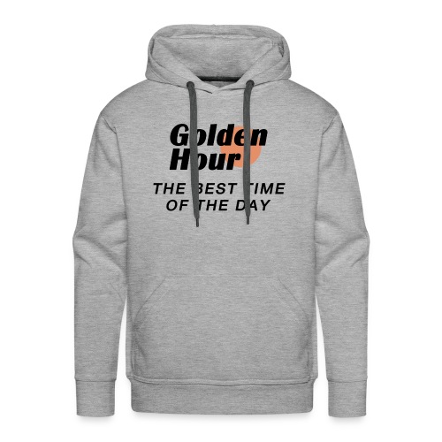 Golden Hour logo & slogan - Men's Premium Hoodie