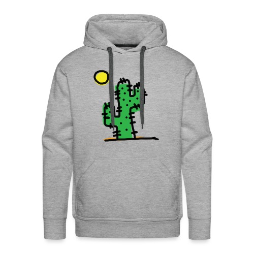 Cactus single - Felpa con cappuccio premium da uomo