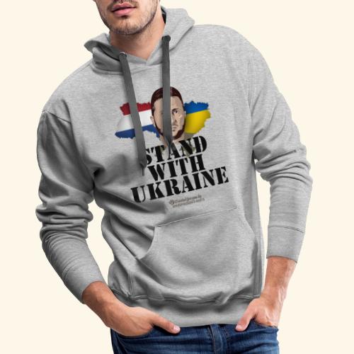 Ukraine T-Shirt Niederlande Stand with Ukraine - Männer Premium Hoodie
