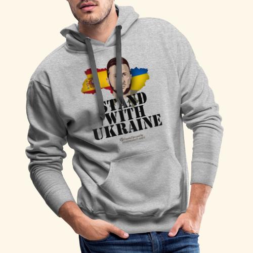 Ukraine Spanien Unterstützer T-Shirt Design - Männer Premium Hoodie
