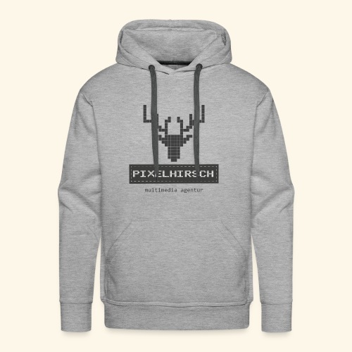 PIXELHIRSCH - grau - Männer Premium Hoodie