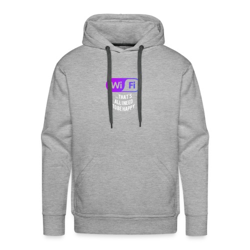 WIFI that`s all i need to be happy Logo - Männer Premium Hoodie