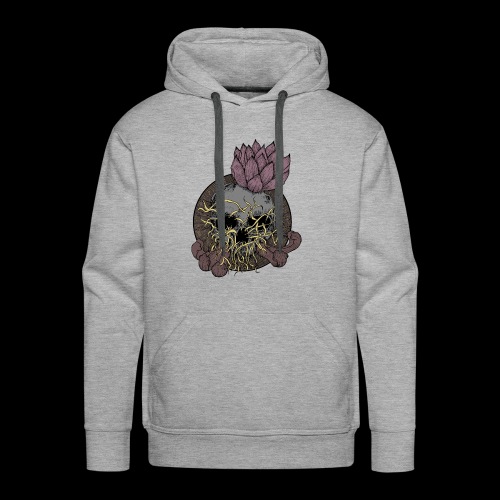 Skull tête de mort et fleur de lotus - Sweat-shirt à capuche Premium pour hommes
