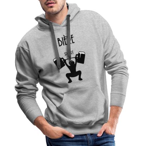 T-shirt humour Bière sport - Sweat-shirt à capuche Premium pour hommes